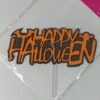 Topo de bolo Happy Halloween em EVA Laranja e Preto 15cm x 12cm