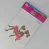 Topo de bolo Barbie Acrilico Esp Dourado 2mm 10x12cm - Image 3