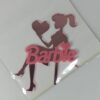 Topo de bolo Barbie Acrilico Esp Rose 2mm 10x12cm