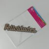 Topo de bolo Felicidades em EVA Dourado Glitter e Preto 20cm x 10cm - Image 2