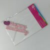 Topo de bolo Happy Birthday em EVA Branco, Rosa e Pink Glitter 15cm x 11cm - Image 2