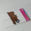 Topo de bolo Feliz Aniversário em EVA Preto, Laranja Glitter e Prata 15cm x 11cm - Image 2