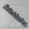Topo de bolo Felicidades em EVA Prata Glitter e Preto 20cm x 10cm
