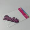 Topo de bolo nome Barbie em EVA Preto e Pink Glitter 15cm x 13cm - Image 2