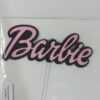Topo de bolo Barbie em EVA Preto e Rosa 15cm x 13cm