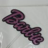 Topo de bolo Barbie em EVA Preto e Pink 15cm x 13cm